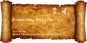 Komáromy Attila névjegykártya