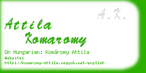 attila komaromy business card