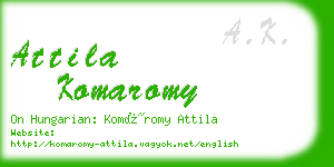 attila komaromy business card